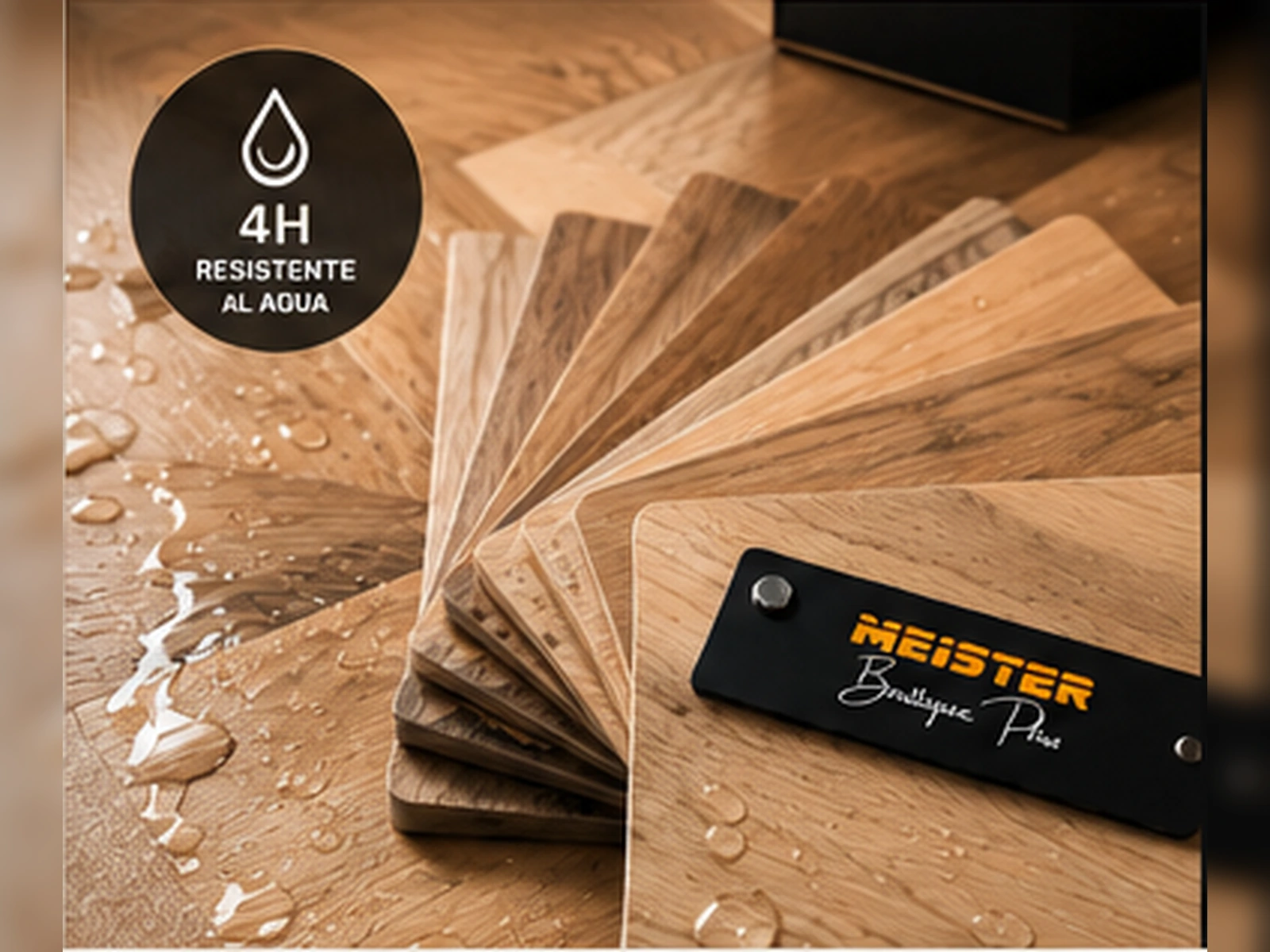 Muestras físicas de parquet MEISTER para comparar en el hogar